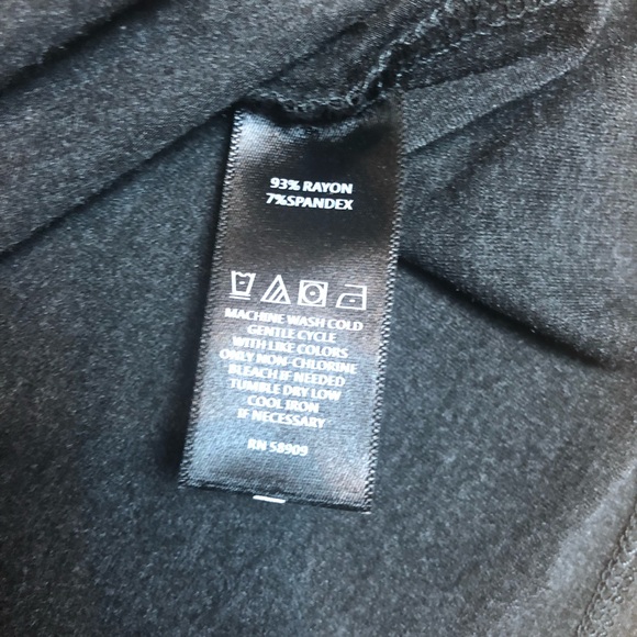 VISION 155 charcoal spandex swing tunic shirt Sz M - Picture 13 of 14